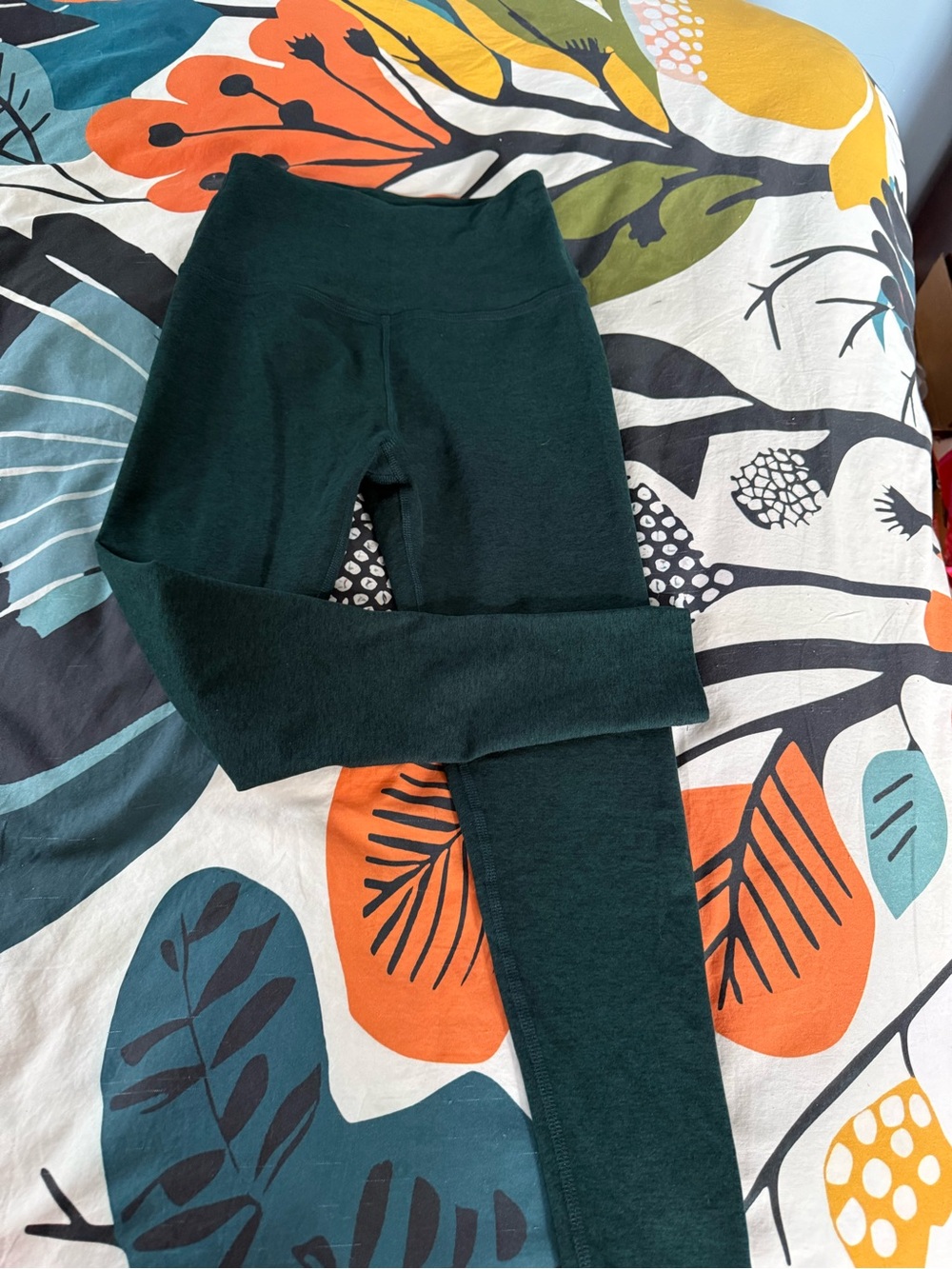 Beyond Yoga Kids Dark Green High-Waist Leggings
